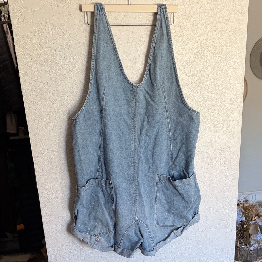 We The Free Light Blue Denim Jumpsuit